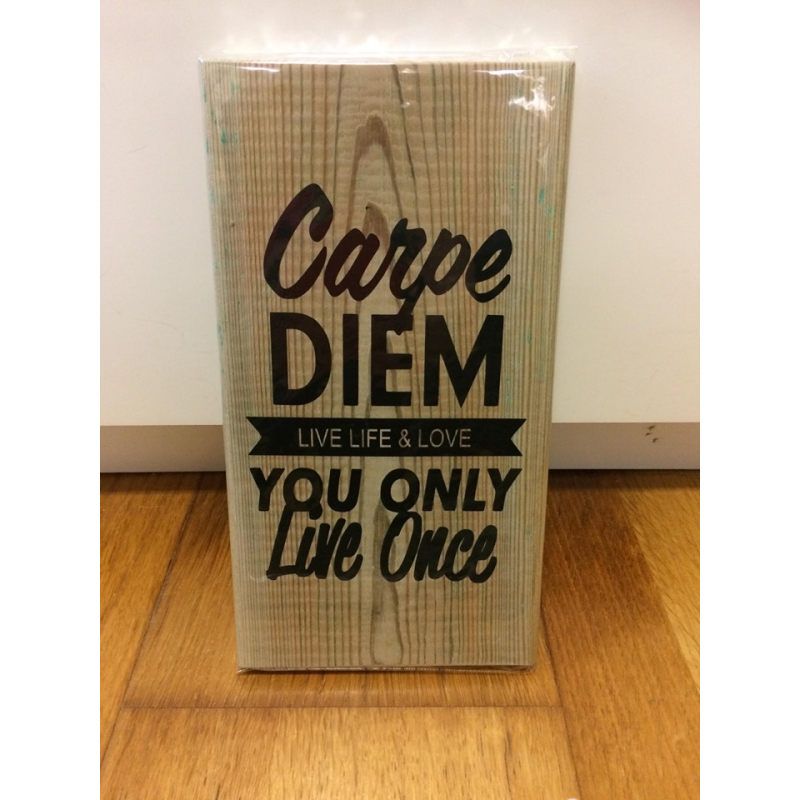 Steigerhoutbordje Carpe Diem